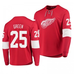 Red Wings Mike Green Red Platinum Long Sleeve Jersey T-Shirt - Sale