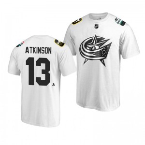 Blue Jackets Cam Atkinson White 2019 NHL All-Star T-shirt - Sale