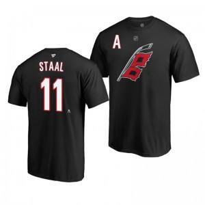 Hurricanes Jordan Staal Black Alternate Authentic Stack T-Shirt - Sale