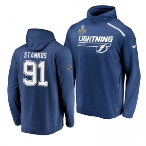 Lightning 2020 Stanley Cup Final Steven Stamkos Blue Authentic Pro Rinkside Transitional Hoodie - Sale