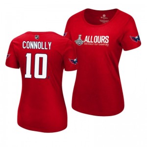 2018 Stanley Cup Champions Brett Connolly Capitals Red All Ours Women's T-shirt - Sale