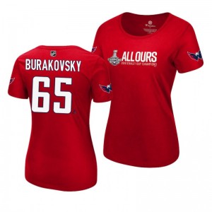 2018 Stanley Cup Champions Andre Burakovsky Capitals Red All Ours Women's T-shirt - Sale