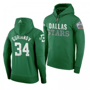 Dallas Stars Denis Gurianov 2020 Winter Classic Green Team Logo Hoodie - Sale