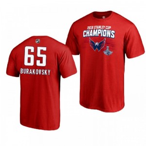 Andre Burakovsky Capitals Men's 2018 Stanley Cup Champions Red District of Champions T-shirt - Sale
