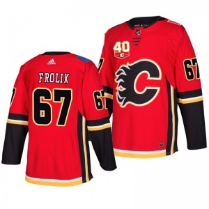 Flames 2019-20 40th Anniversary Michael Frolik Third Retro Jersey - Sale