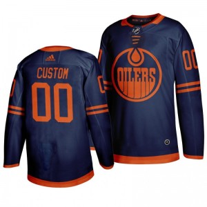 Oilers Custom 2019-20 Alternate Third Authentic Jersey - Blue - Sale