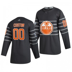 Edmonton Oilers Custom 00 2020 NHL All-Star Game Authentic adidas Gray Jersey - Sale