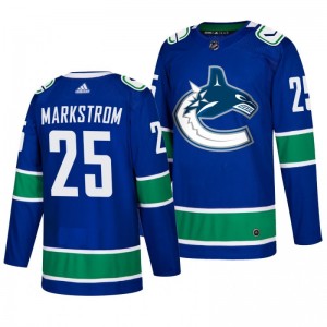 Jacob Markstrom Canucks Authentic adidas Home Blue Jersey - Sale