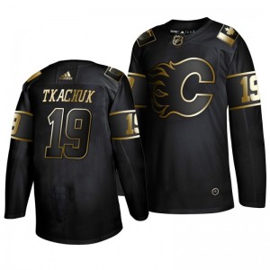 Flames Matthew Tkachuk Black Golden Edition Authentic Adidas Jersey - Sale