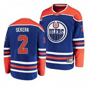 Andrej Sekera Oilers Royal Breakaway Alternate Jersey - Sale