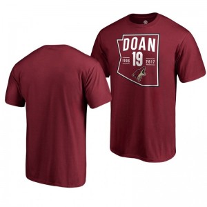 Arizona Coyotes Shane Doan Men's Garnet Retirement State Outline Fanatics Branded T-Shirt - Sale