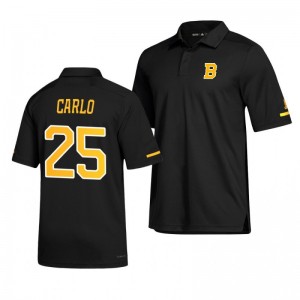 Bruins Brandon Carlo Alternate Game Day Black Polo Shirt - Sale