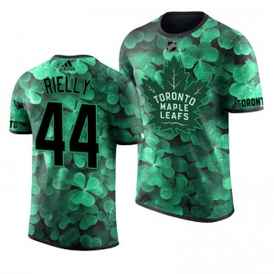 Maple Leafs Morgan Rielly St. Patrick's Day Green Lucky Shamrock Adidas T-shirt - Sale