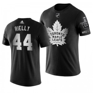 2019 Stanley Cup Playoffs Toronto Maple Leafs Morgan Rielly Black Blocker Men's T-shirt - Sale