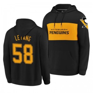 Penguins Kris Letang Classics Faux Cashmere Pullover Black Hoodie - Sale