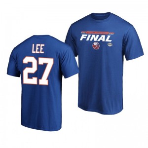 2020 Stanley Cup Playoffs Islanders Anders Lee Royal Eastern Conference Final Bound Overdrive T-Shirt - Sale