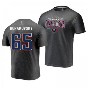 Men's Andre Burakovsky Capitals 2018 Heather Charcoal Locker Room Appeal Play Stanley Cup Champions T-shirt - Sale