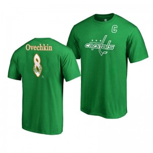 Alexander Ovechkin Capitals 2019 St. Patrick's Day green Forever Lucky Fanatics T-Shirt - Sale