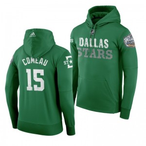Dallas Stars Blake Comeau 2020 Winter Classic Green Team Logo Hoodie - Sale