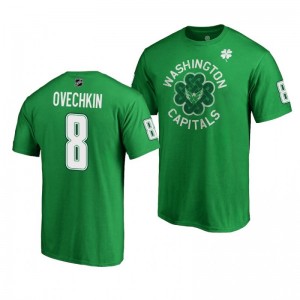 Alexander Ovechkin Capitals St. Patrick's Day Luck Tradition Green T-shirt - Sale