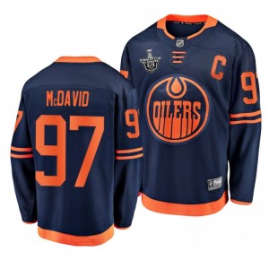 Oilers Connor McDavid 2020 Stanley Cup Playoffs Alternate Navy Jersey - Sale