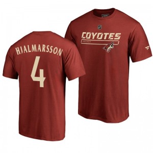 Arizona Coyotes Niklas Hjalmarsson Red Rinkside Collection Prime Authentic Pro T-shirt - Sale