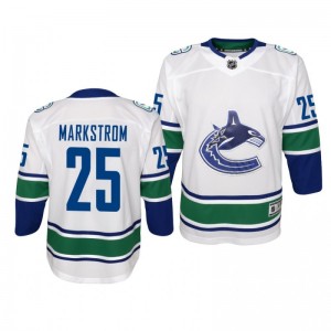 Jacob Markstrom Vancouver Canucks 2019-20 Premier White Away Jersey - Youth - Sale