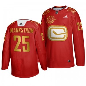 NHL Canucks Jacob Markstrom 2020 Lunar New Year Year of the Rat Red Jersey - Sale