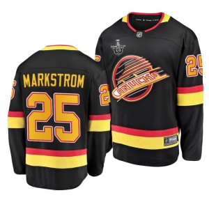 Canucks Jacob Markstrom 2020 Stanley Cup Playoffs Flying Skate Black Jersey - Sale