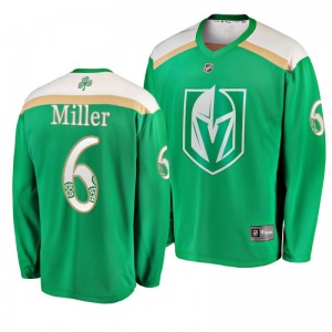 Golden Knights Colin Miller 2019 St. Patrick's Day Replica Fanatics Branded Jersey Green - Sale