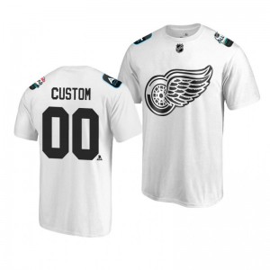 Red Wings Custom White 2019 NHL All-Star T-shirt - Sale