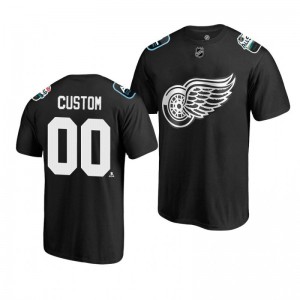 Red Wings Custom Black 2019 NHL All-Star T-shirt - Sale