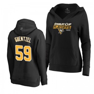 Jake Guentzel Pittsburgh Penguins 2019 Stanley Cup Playoffs Bound Body Checking Pullover Women's Black Hoodie - Sale
