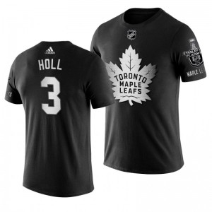2019 Stanley Cup Playoffs Bound Toronto Maple Leafs Justin Holl Black Blocker Men's T-shirt - Sale