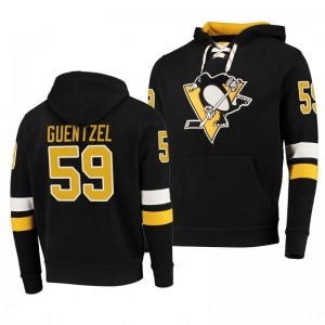 Jake Guentzel Penguins 2019-20 Kinship Black Red Jacket Hoodie - Sale