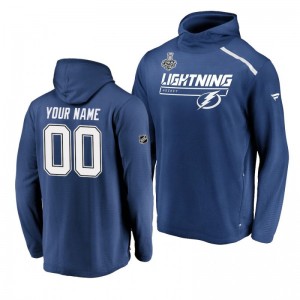 Lightning 2020 Stanley Cup Final Custom Blue Authentic Pro Rinkside Transitional Hoodie - Sale