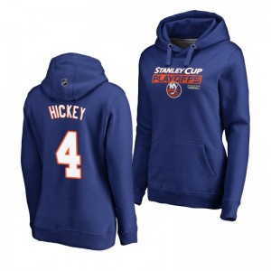 Thomas Hickey New York Islanders 2019 Stanley Cup Playoffs Bound Body Checking Pullover Women's Royal Hoodie - Sale