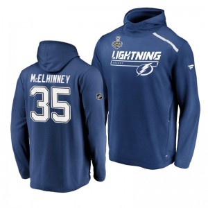 Lightning 2020 Stanley Cup Final Curtis McElhinney Blue Authentic Pro Rinkside Transitional Hoodie - Sale