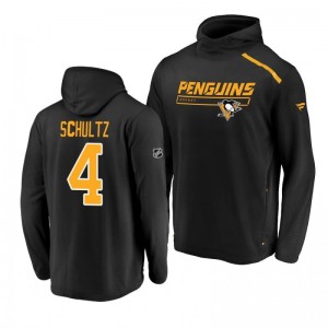 Pittsburgh Penguins Justin Schultz Rinkside Transitional authentic pro Black Hoodie - Sale
