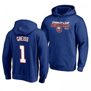 New York Islanders 2019 Stanley Cup Playoffs Thomas Greiss Royal Bound Body Checking Pullover Hoodie