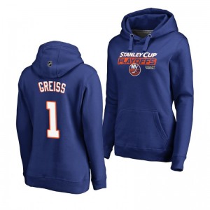 Thomas Greiss New York Islanders 2019 Stanley Cup Playoffs Bound Body Checking Pullover Women's Royal Hoodie - Sale