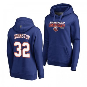 Ross Johnston New York Islanders 2019 Stanley Cup Playoffs Bound Body Checking Pullover Women's Royal Hoodie - Sale