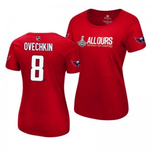 2018 Stanley Cup Champions Alex Ovechkin Capitals Red All Ours Women's T-shirt - Sale