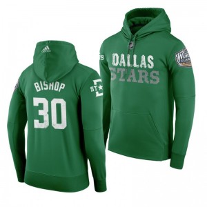 Dallas Stars Ben Bishop 2020 Winter Classic Green Team Logo Hoodie - Sale