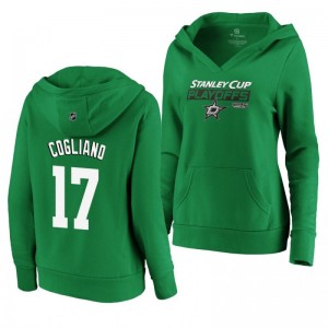 Andrew Cogliano Dallas Stars 2019 Stanley Cup Playoffs Bound Body Checking Pullover Women's Kelly Green Hoodie - Sale
