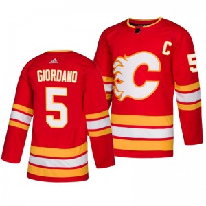 Mark Giordano Flames Red Adidas Authentic Player Alternate Jersey - Sale