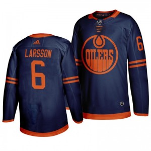 Oilers Adam Larsson 2019-20 Alternate Third Authentic Jersey - Blue - Sale