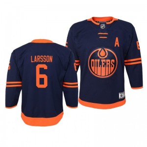Adam Larsson Edmonton Oilers 2019-20 Premier Navy Alternate Jersey - Youth - Sale