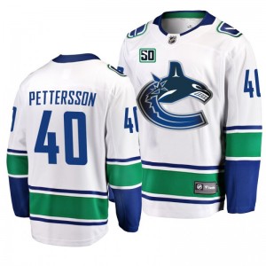 Canucks Elias Pettersson 50th Anniversary White Jersey - Sale