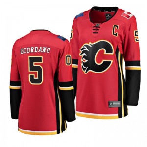Mark Giordano Flames Women's Red Breakaway Player Home Jersey - Sale